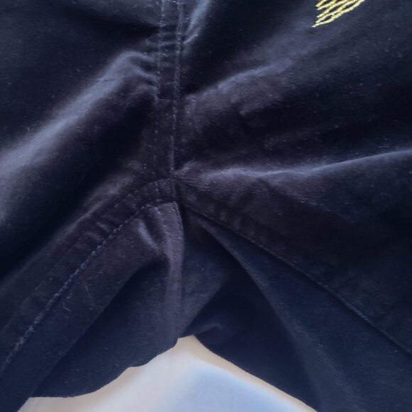 J.McLaughlin Velvet Leighton Embroidered Gold Christmas Tree Black Pants - Picture 10 of 12
